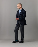 Navy Brushed Wool Jacket