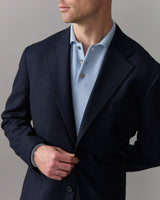 Navy Brushed Wool Jacket