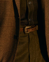 The Harness Tapered Western Belt - Brown Suede