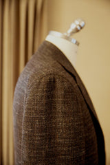 Black Brown Wool Cashmere Silk Linen Jacket