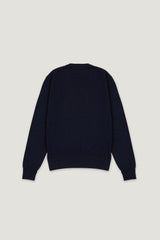 Round neck Sweater - Navy Blue