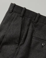 Cashmere Double Pleated Trouser - Charcoal