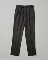 Cashmere Double Pleated Trouser - Charcoal