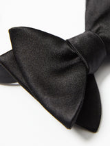 Black Satin Bowtie