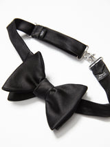 Black Satin Bowtie
