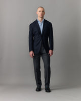 Navy Brushed Wool Jacket