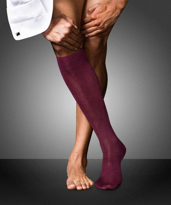 No.6 Wool/Silk Over the Calf Socks - Barolo