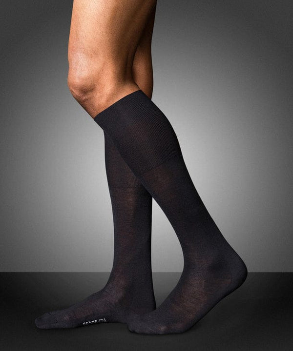 No.6 Wool/Silk Over the Calf Socks - Black