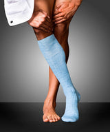 No.2 Over the Calf Cashmere Socks - Bleue Melange