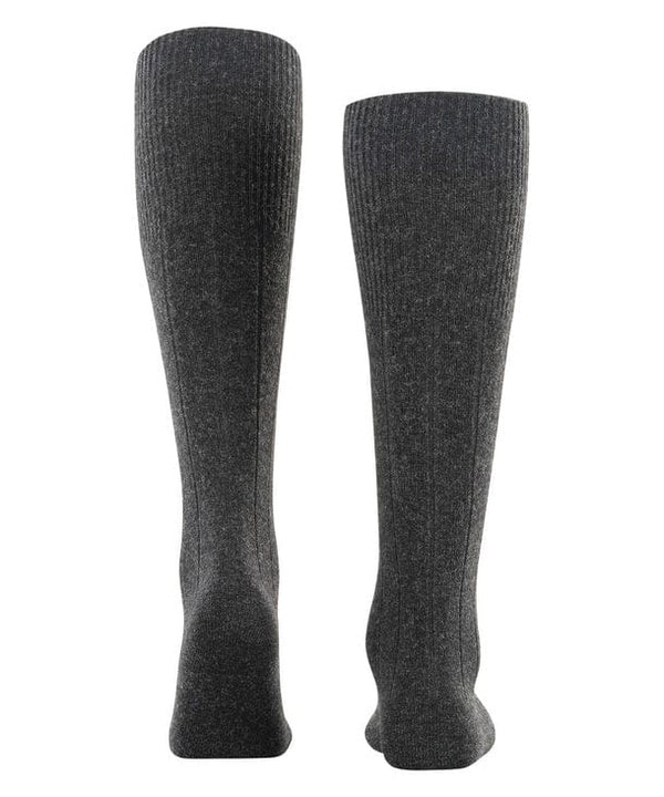 Lhasa Wool/Cashmere Over the Calf Socks - Light Grey Melange
