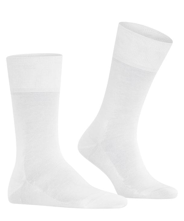 White Cotton Mid Calf Socks - Tiago