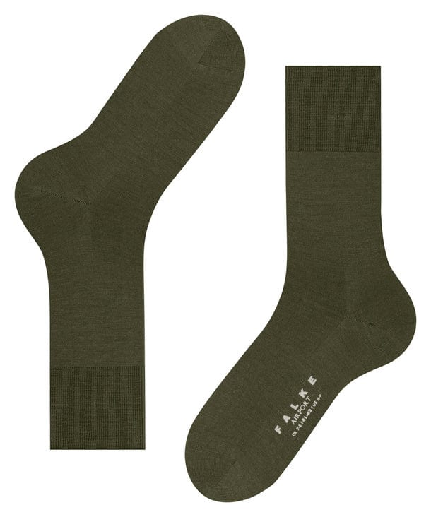 Airport Wool/Cotton Mid Calf Socks - Artichoke