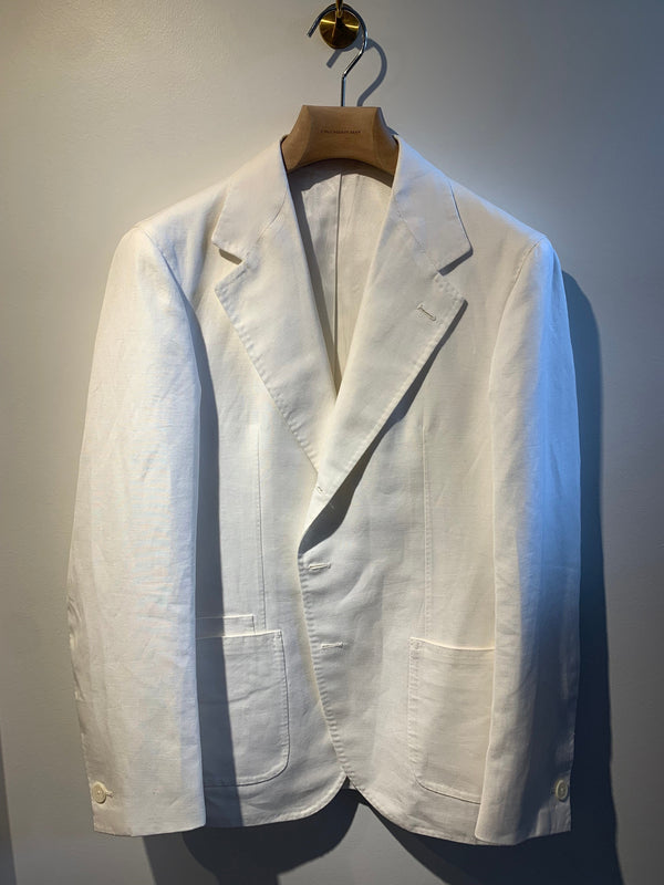 White Cotton & Linen Jacket