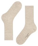 Airport Wool/Cotton Mid Calf Socks - Beige Melange