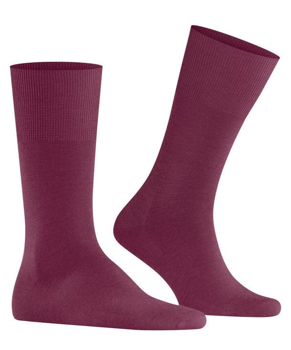 Airport Wool/Cotton Mid Calf Socks - Red Plum