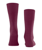 Airport Wool/Cotton Mid Calf Socks - Red Plum