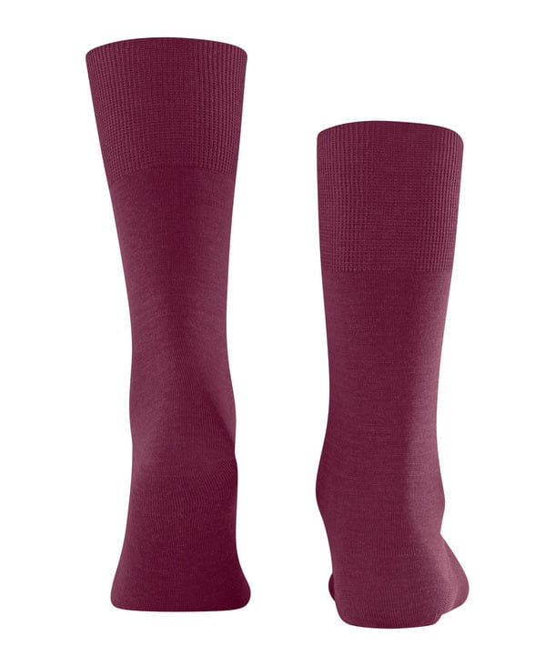 Airport Wool/Cotton Mid Calf Socks - Red Plum