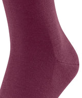Airport Wool/Cotton Mid Calf Socks - Red Plum