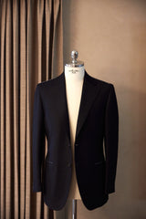 Navy Brushed Wool Jacket