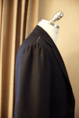 Navy Brushed Wool Jacket