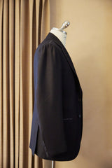 Navy Brushed Wool Jacket