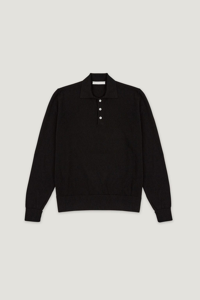 Black Polo - Wool Cashmere