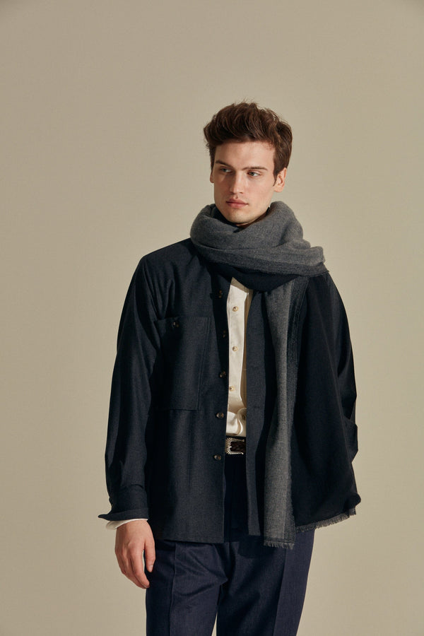 Charcoal Flannel Over-shirt