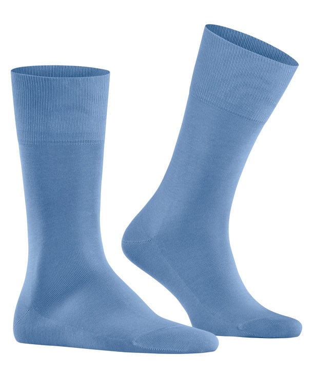 Sky Blue Cotton Mid Calf Socks - Tiago