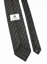 Charcoal Flannel Bouclé Stripe Tie