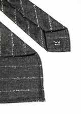 Charcoal Flannel Bouclé Stripe Tie