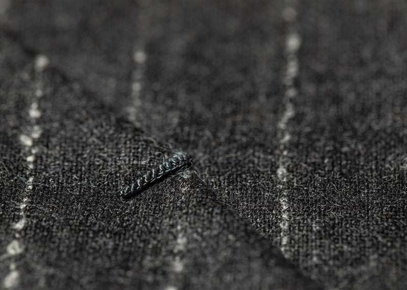 Charcoal Flannel Bouclé Stripe Tie