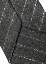 Charcoal Flannel Bouclé Stripe Tie