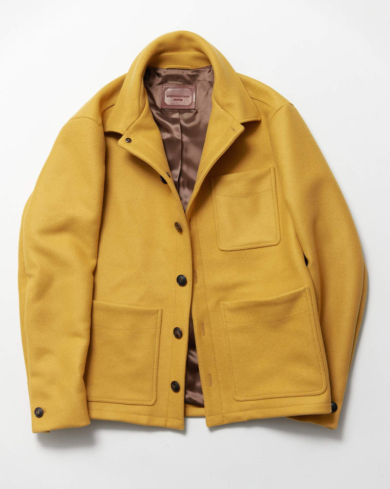 Mustard Wool/Cashmere Chore Coat