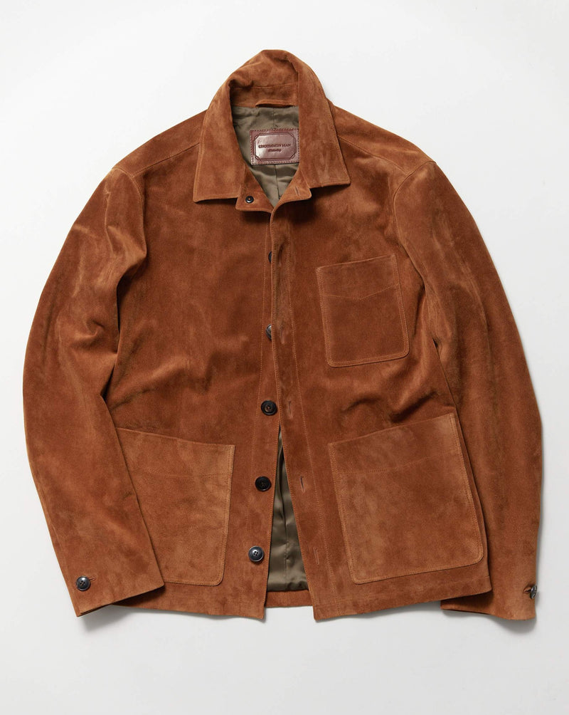 Whiskey Calf Suede Chore Coat