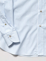 White & Blue Multi-stripe Dress Shirt (Made to Order)