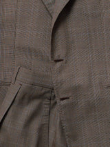Light Brown with Blue Check Wool 'Lee' Suit (Made to Order)