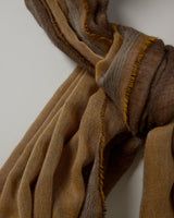 Gold & Brown Cashmere Scarf