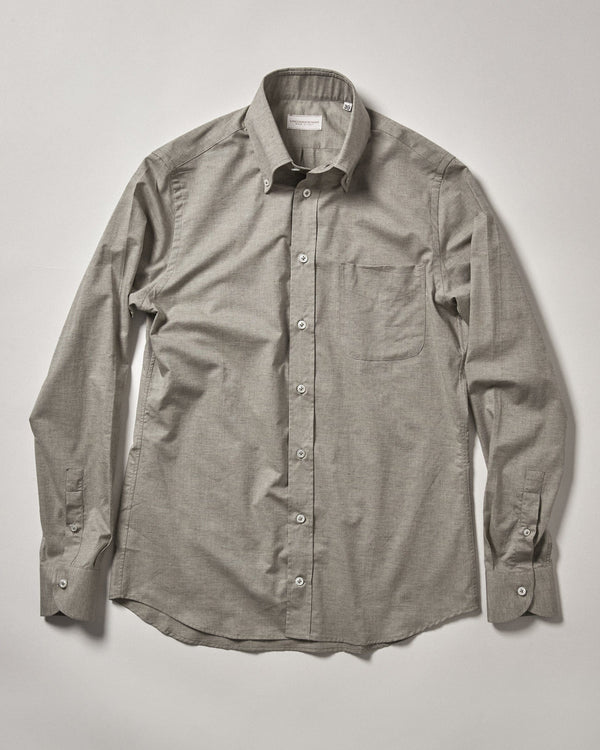 Button-down Collar Shirt - Grey