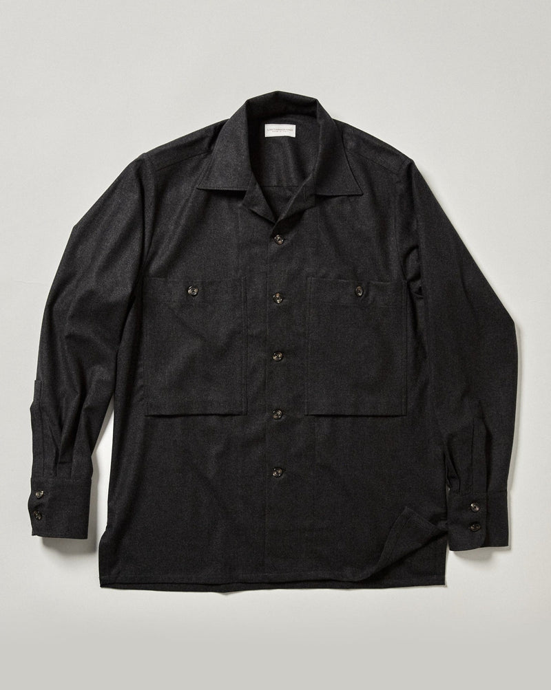 Charcoal Flannel Over-shirt