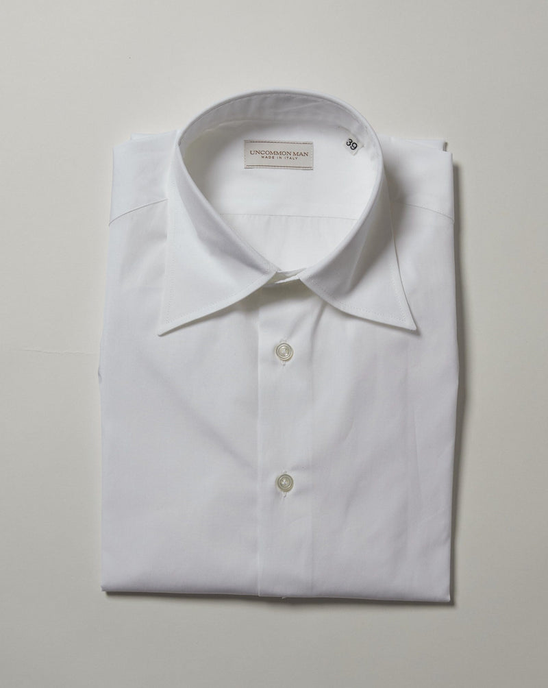 Point Collar Dress Shirt - White Uncommon Man Point Collar Dress Shirt - White Uncommon Man