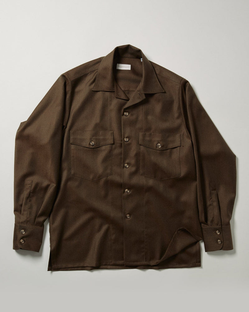 Olive Worsted Over-shirt