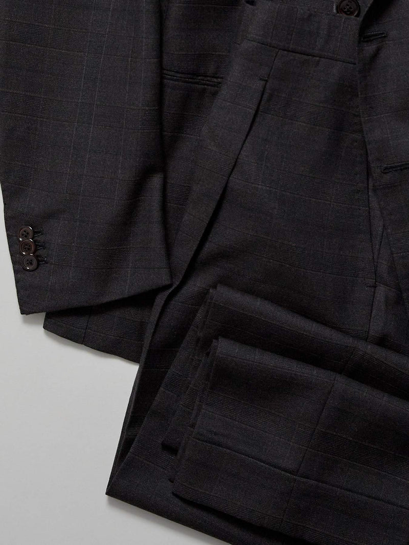 Brown Double Breasted Wool Suit