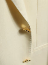 Ecru Wool Hopsack 'Lee' Jacket