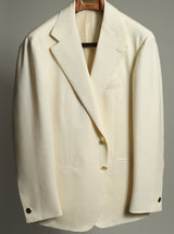 Ecru Wool Hopsack 'Lee' Jacket