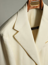 Ecru Wool Hopsack 'Lee' Jacket