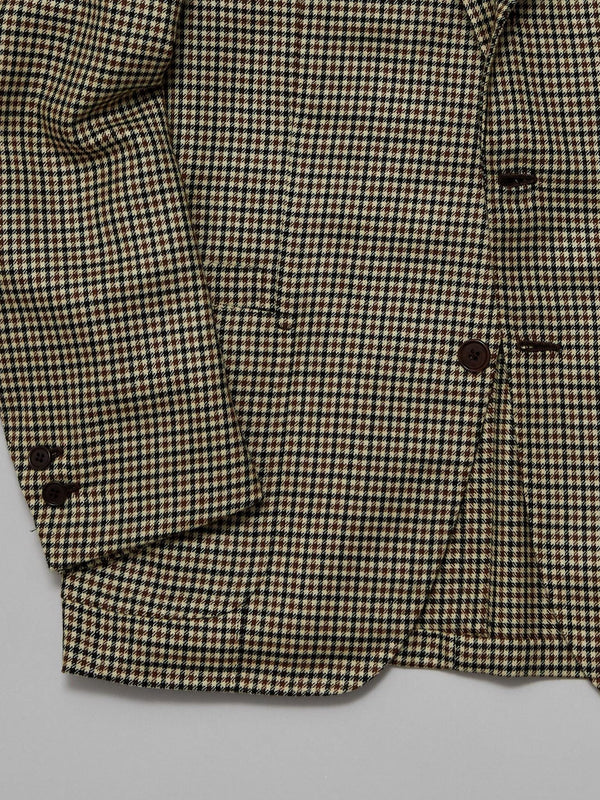 Brown & Black Cashmere Gun club 'Lee' Jacket