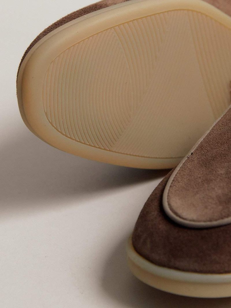 Sagan Stride - Greige Glove Suede & Natural Sole