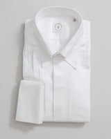 Wide Pleat Fine Twill Tuxedo Shirt
