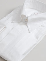 Wide Pleat Fine Twill Tuxedo Shirt