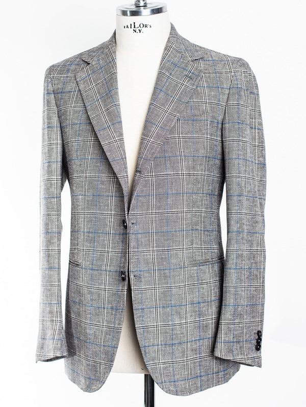Wool Cotton & Linen Blend Jacket - Grey